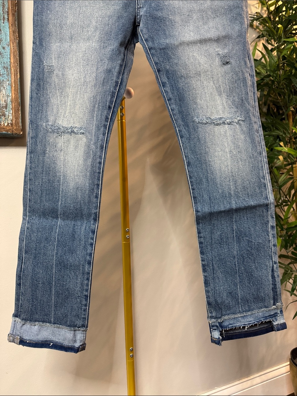 Warp + Weft CDC Paris Cigarette LBlue Slim Straight denim Jeans NWT 27 - Picture 5 of 13